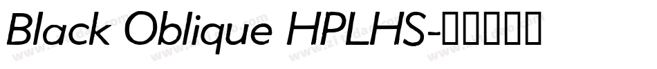 Black Oblique HPLHS字体转换